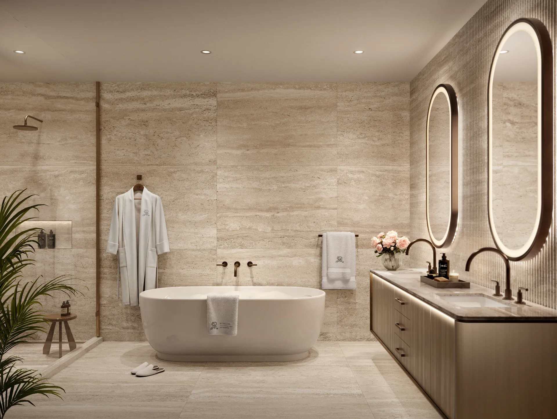 St Regis Sunny Isles penthouses primary bath