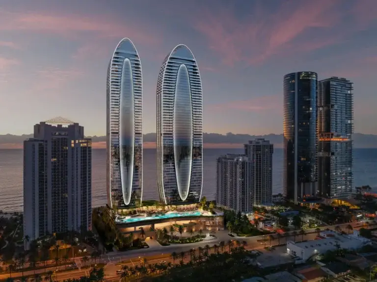 St Regis Sunny Isles towers west view